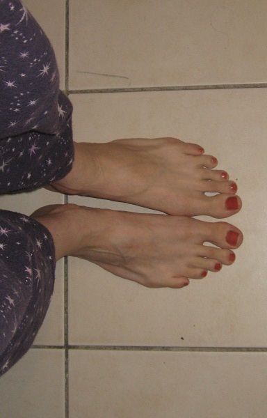 Les pieds de la gagnante !