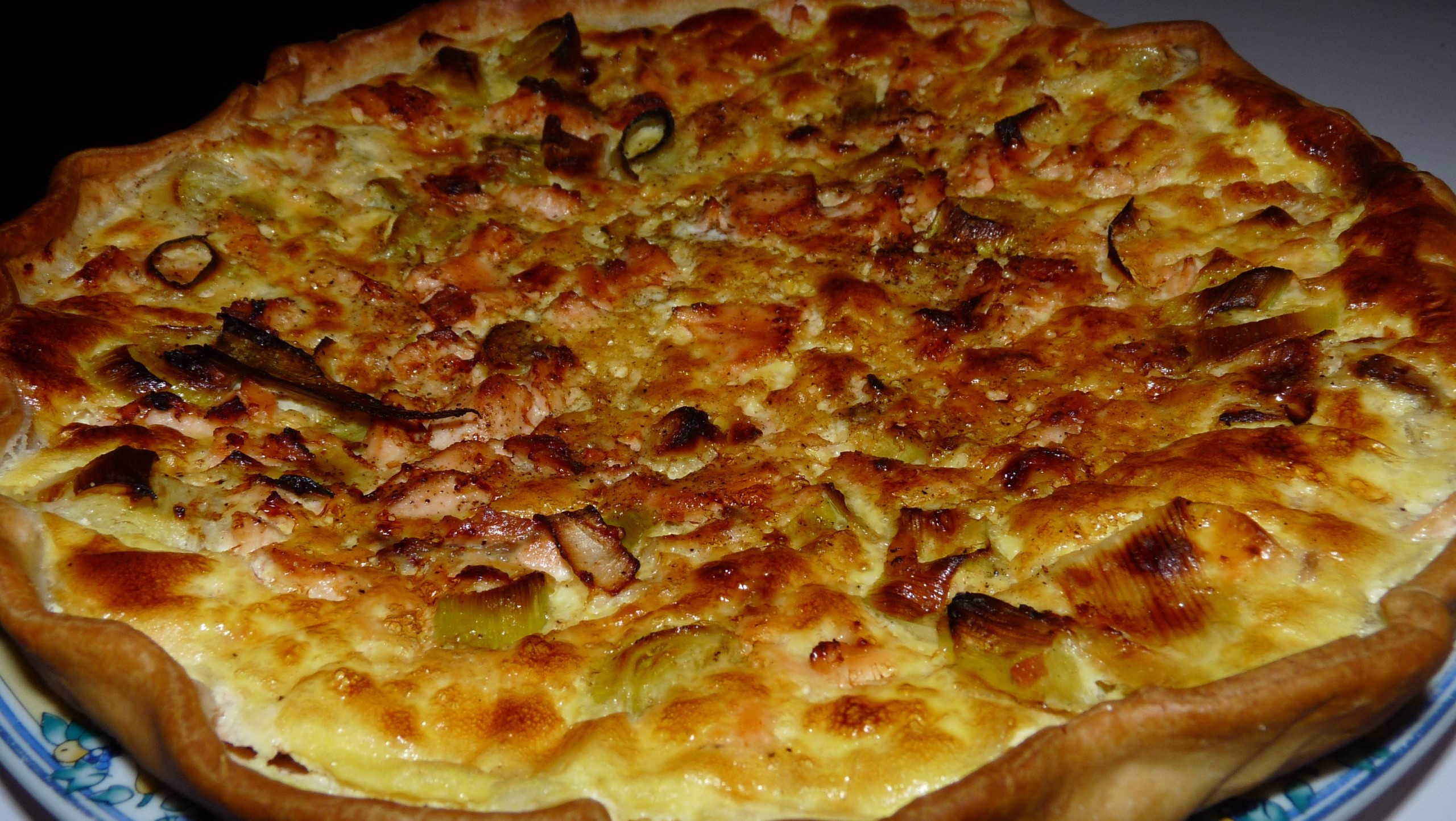 recette quiche cuisine facile rapide saumon poireaux
