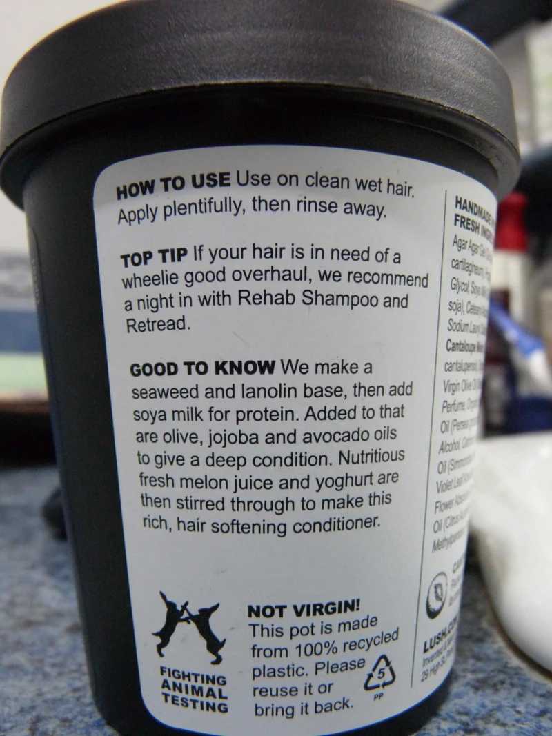 Lush retread rafistoleur après shampooing