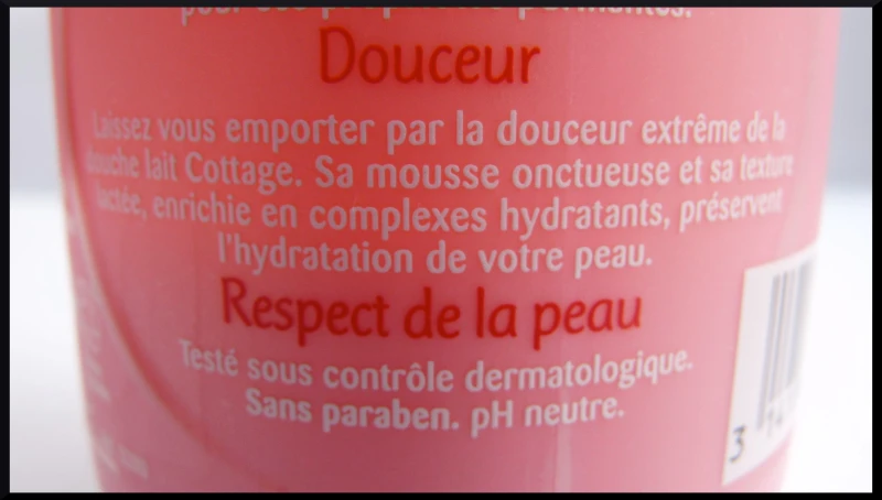 Cottage fraise gel douche menthe