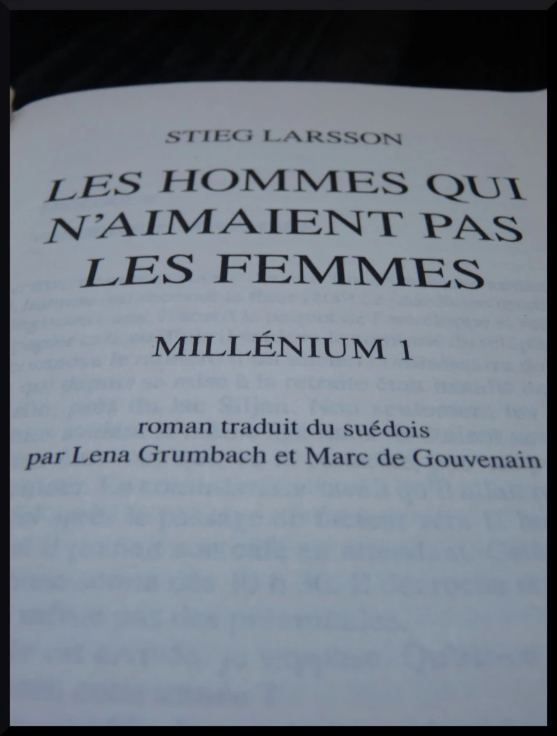 Millenium roman femmes Larsson livre littérature