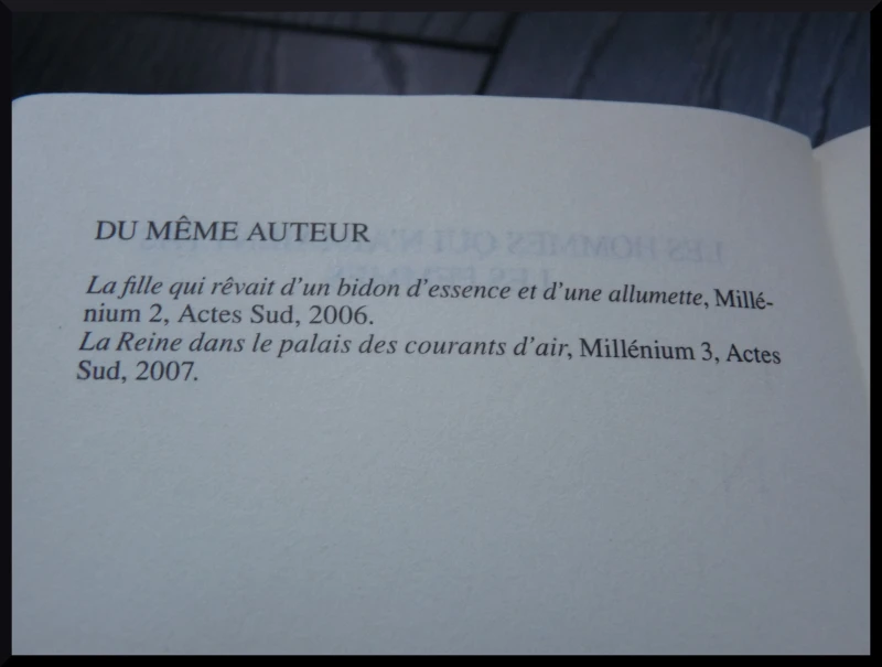 Millenium roman femmes Larsson livre littérature